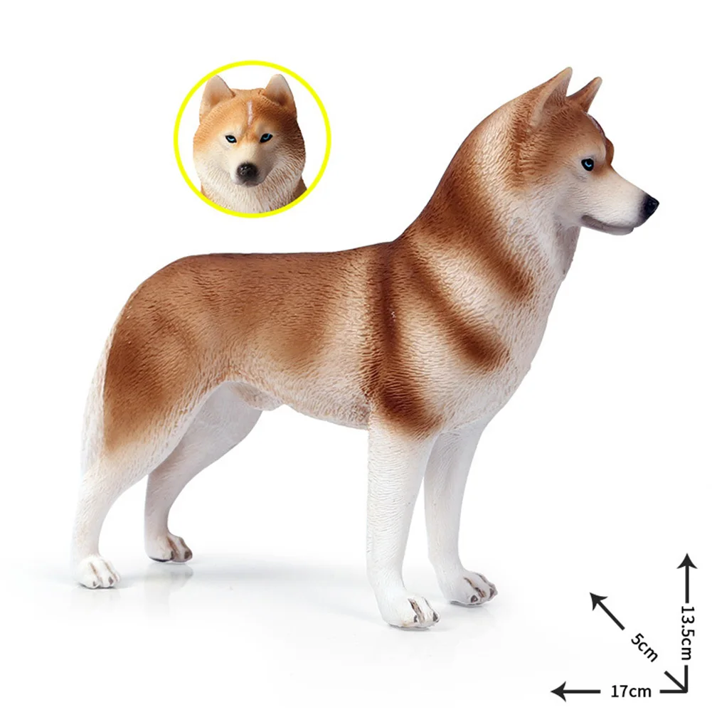 

Simulation Husky Dog Plastic Animal Model Desktop Ornament Decor Children Toy Kids Educational Toys for Children Gift