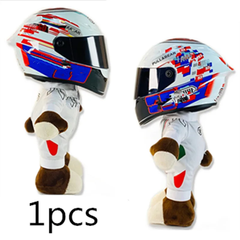 28 см крутой медведь ношение шлем аксессуары для мотоциклов милый плюшевая мягкая