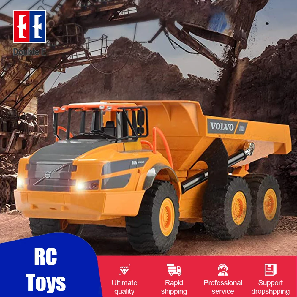 

DOUBLE E A40G 1/26 RC Car 6CH Remote Control Construction Dump Truck RC Dumper Trucks VOLVO Engineering Vehicle Toys for Kids