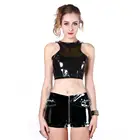 Женский сексуальный костюм стимпанк из ПВХ кожи размера плюс, черный костюм на молнии для ночного клуба, сцены