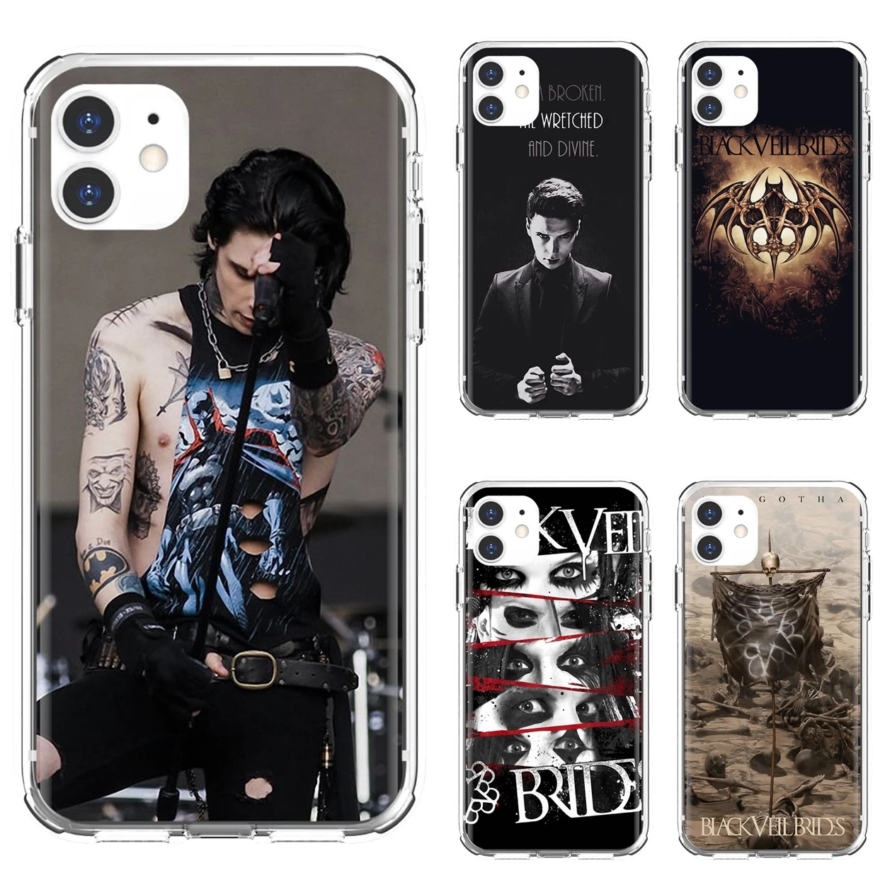 

Music-Band-Black-Veil-Brides-Poster For Apple iPhone 10 11 12 Pro Mini 4S 5S SE 5C 6 6S 7 8 X XR XS Plus Max 2020 Soft Case