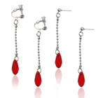 1 пара аниме HUNTERHUNTER Kurapika серьги клипсы для ушей металлические капли воды модные унисекс для косплея девушки ювелирные изделия подарок