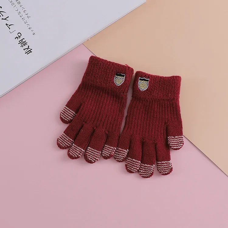 2020 Children gloves Winter and autumn fingers warm soft knitted boys fashion for Kids 3-6Y with high quality | Детская одежда и