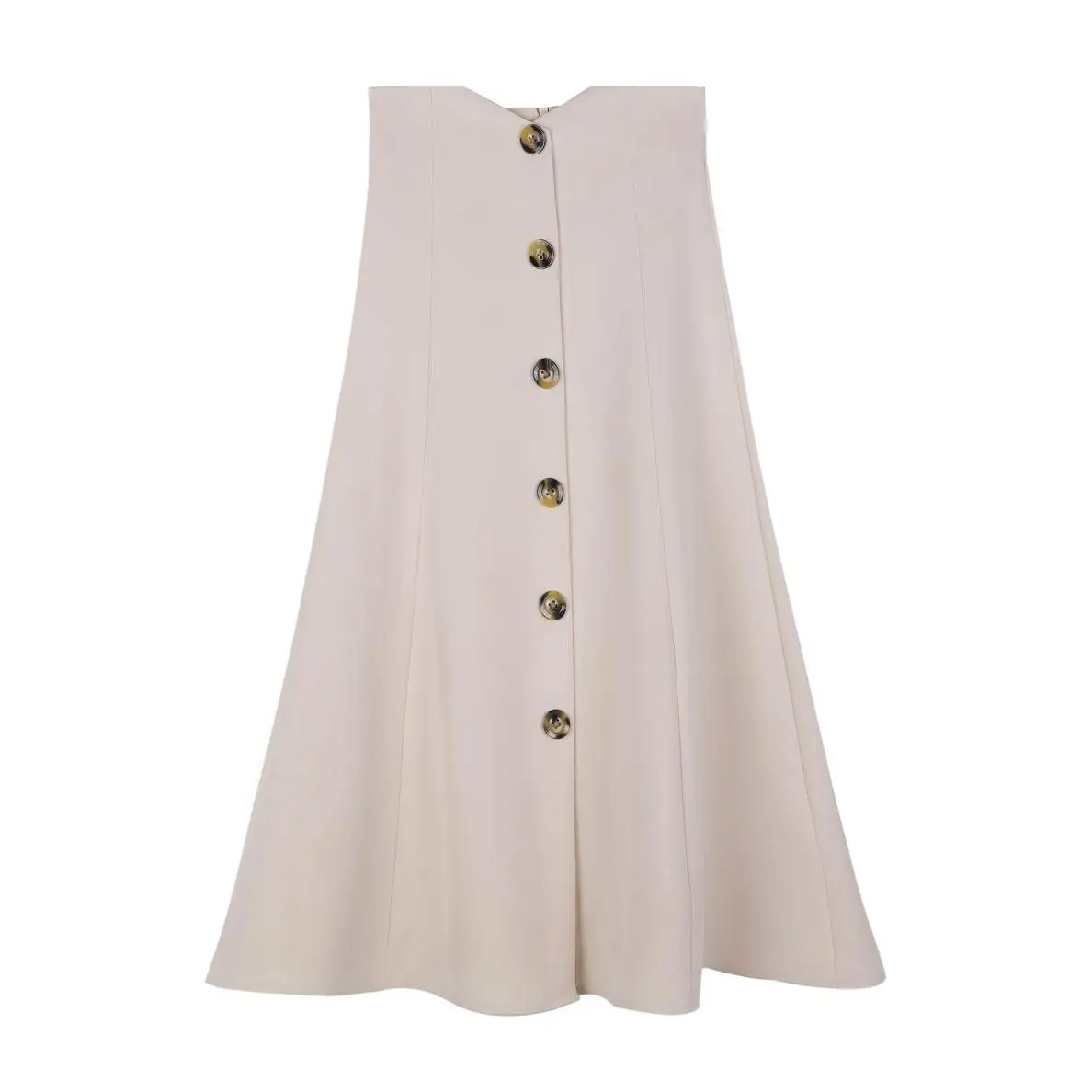 Женская однобортная юбка трапециевидной формы REALEFT элегантная Весенняя с