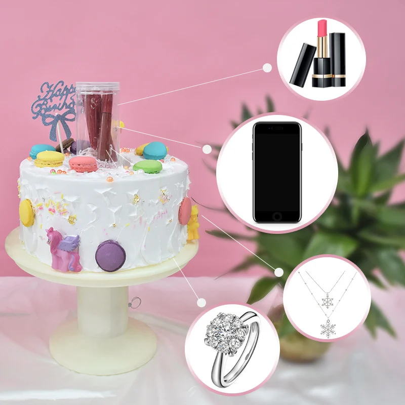 

New Novelty & Gag Toys Birthday Cake Stand Pop with Surprising Gift Box Magic Cake Standing Cool Toy