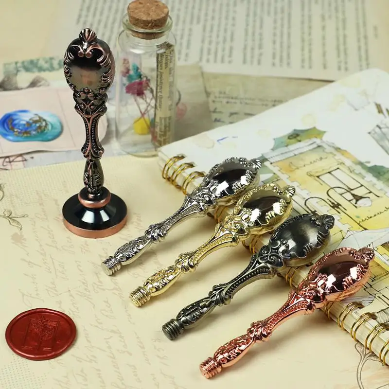 1 шт. печать на голове воске в стиле ретро металлическое растение цветов