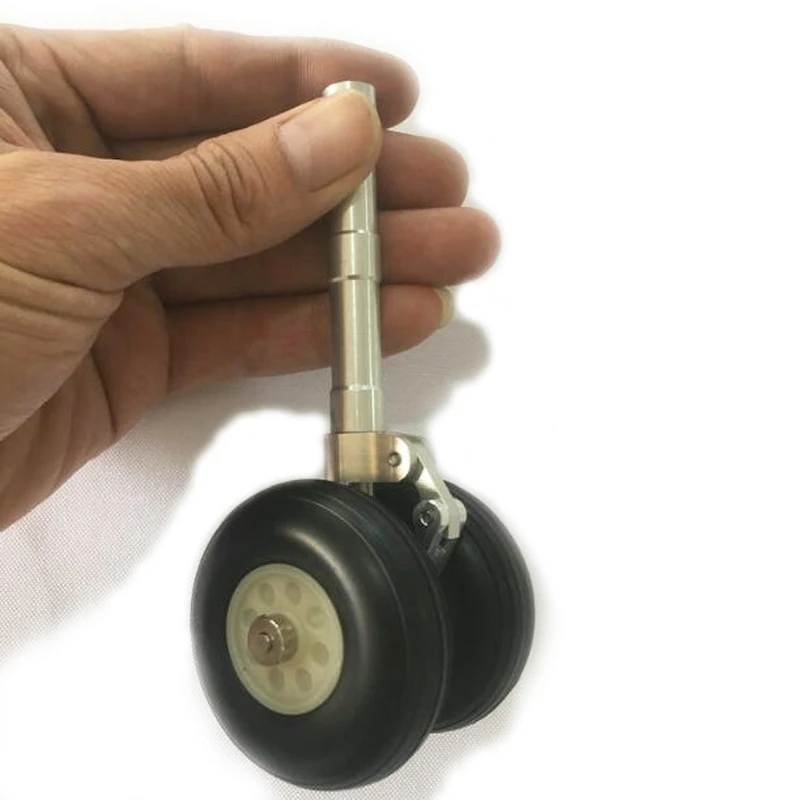 

1PC Aluminum Alloy Retractable Shock Absorption Landing Gear With Wheels Double For Fighter RC Drone Airplane Spare Parts