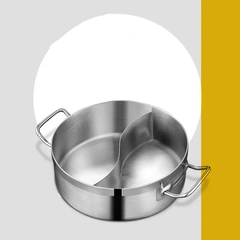 

Extra-thick 304 Stainless Steel Mandarin Duck Pot Household Hot Pot Pot Clear Soup Pot Commercial Hot Pot Pot Special Pots
