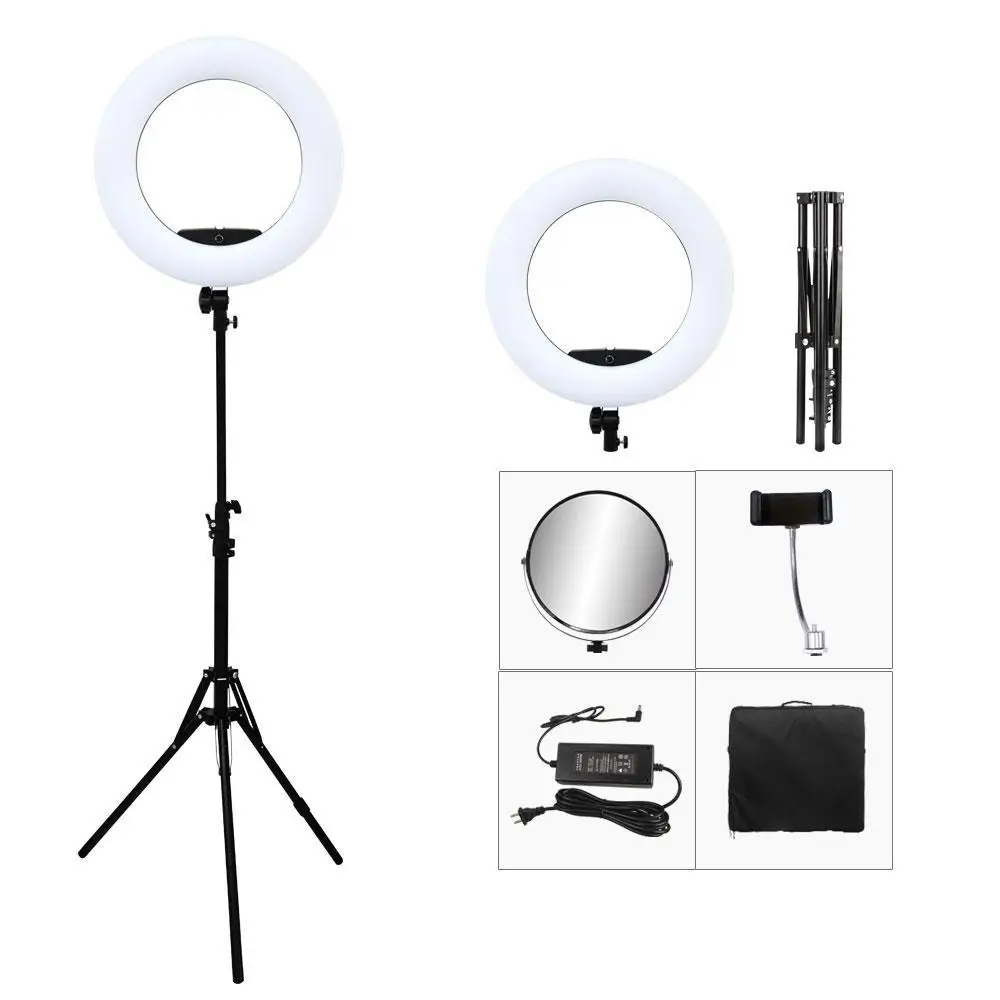 

96W Yidoblo FD-480II 18" LED Ring lamp Kit 480 LED Warm & Cold Adjust Light Lamp Photographic Lighting + stand (2M)+ Soft bag