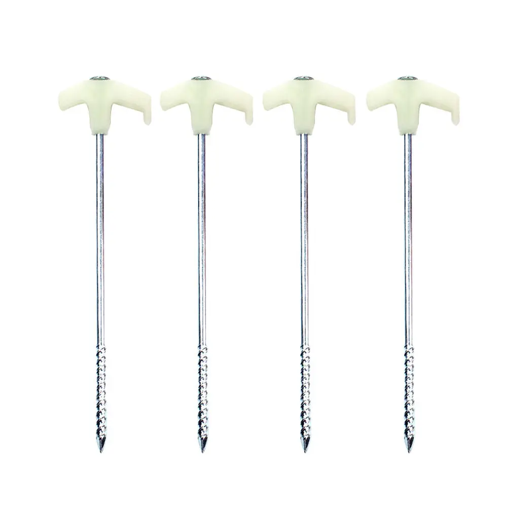 4pcs 25cm Outdoor Tent Nail Luminous Plastic Head Camping Equipment Peg Building | Спорт и развлечения