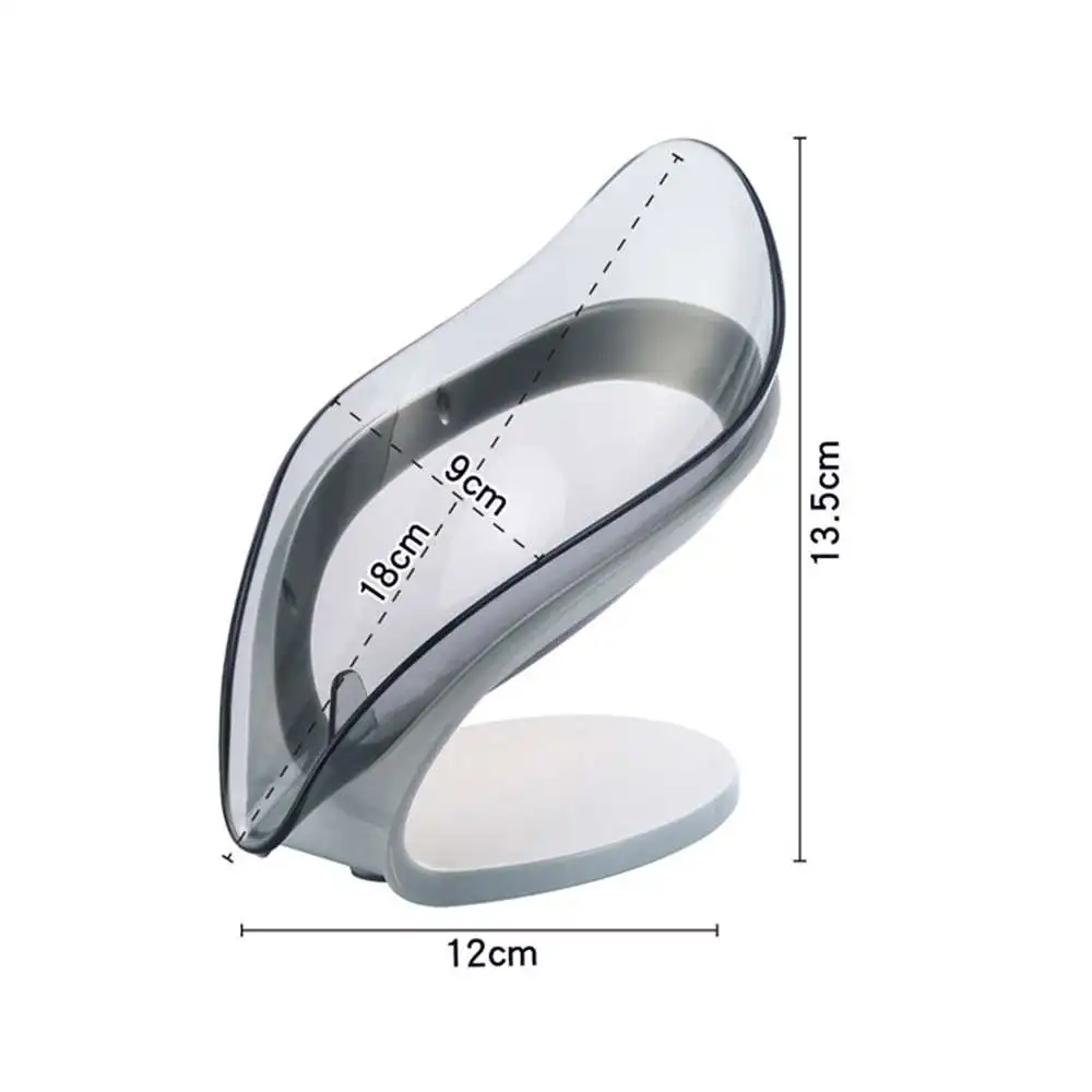 

Bathroom Soap Holder Leaf Shape Soap Box Creative Kitchen Dish Storage Non-slip Drain Soap Storage Case Container