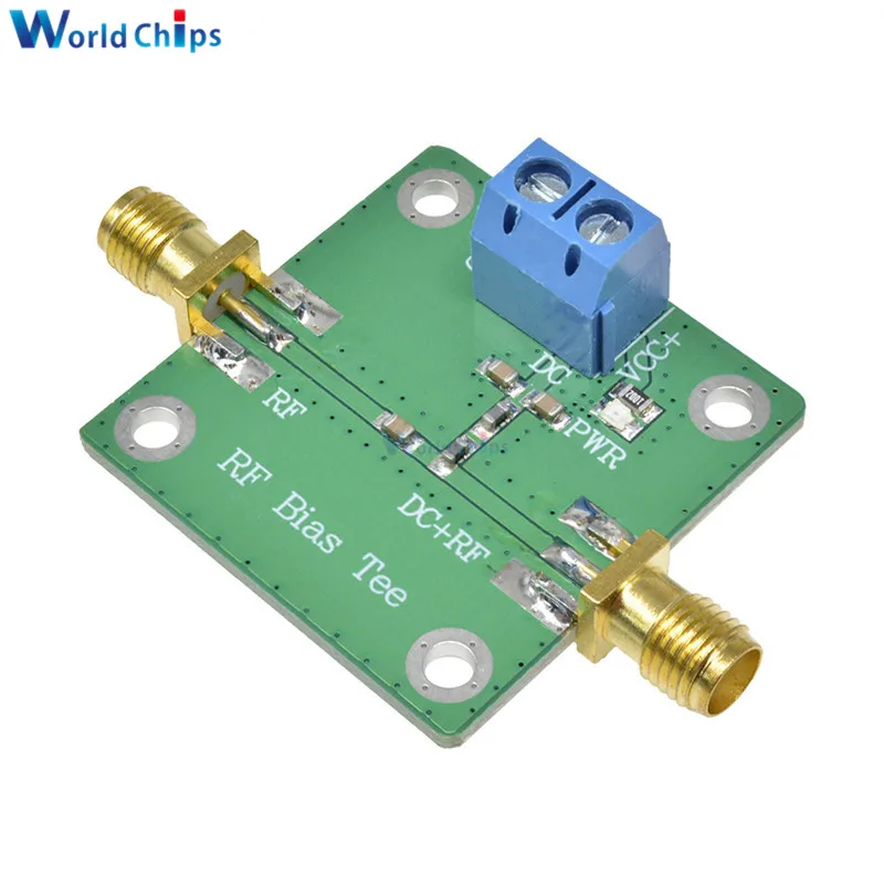 Bias Tee Broadband 10-6000MHz 6GHz RF Microwave DC Bias DC Blocker for HAM Radio RTL SDR LNA Low Noise Ham Radio Amplifier