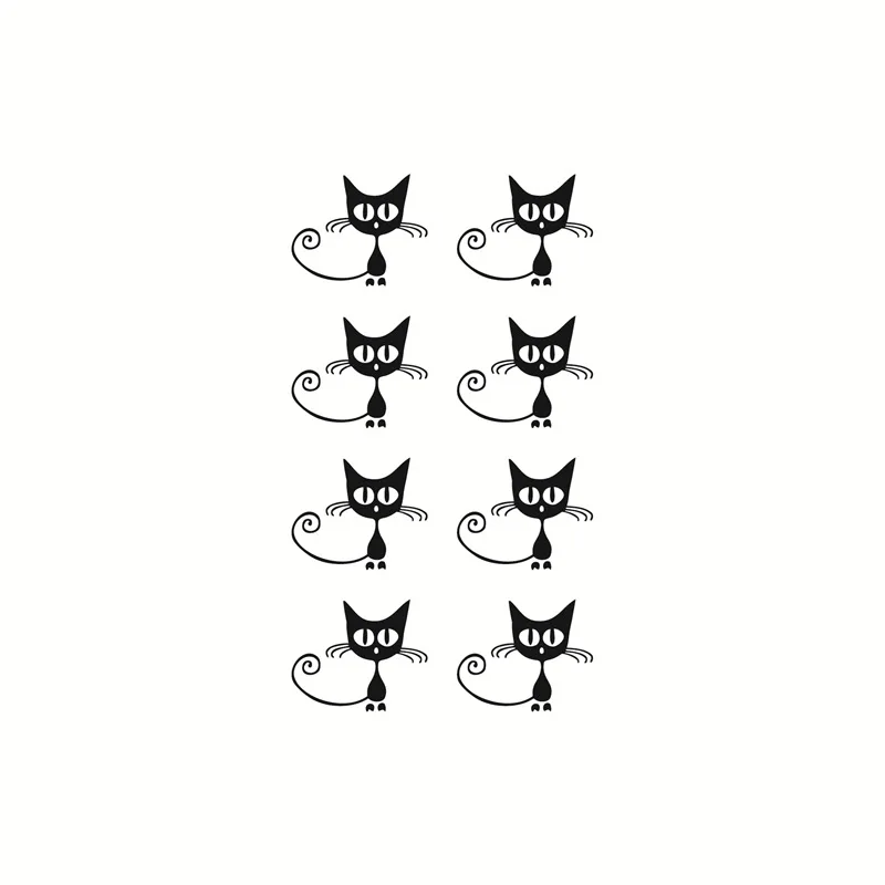 

Black Cat Design Waterproof Temporary Tattoo Sticker Arm Leg Fake Tattoo Body Art Small Sticker Woman Man