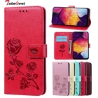 Кожаный чехол-бумажник с розовым цветком для samsung Galaxy A50 A60 A70 A40 A30 A20 A20E A10, чехол для телефона samsung A50