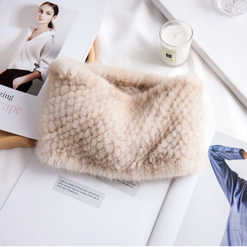 Шарф-кольцо HSPL из меха норки женский 2016 |