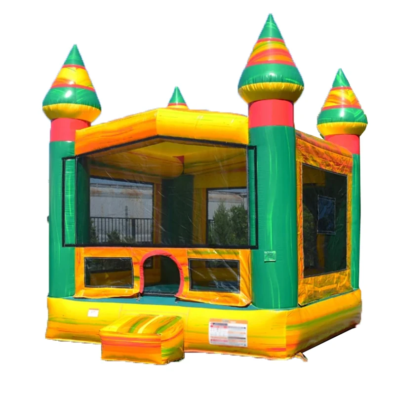 

PVC Bounce Castle Jumping Trampoline Inflatable Bouncy House Happy Hop For Kids Childhood Fun