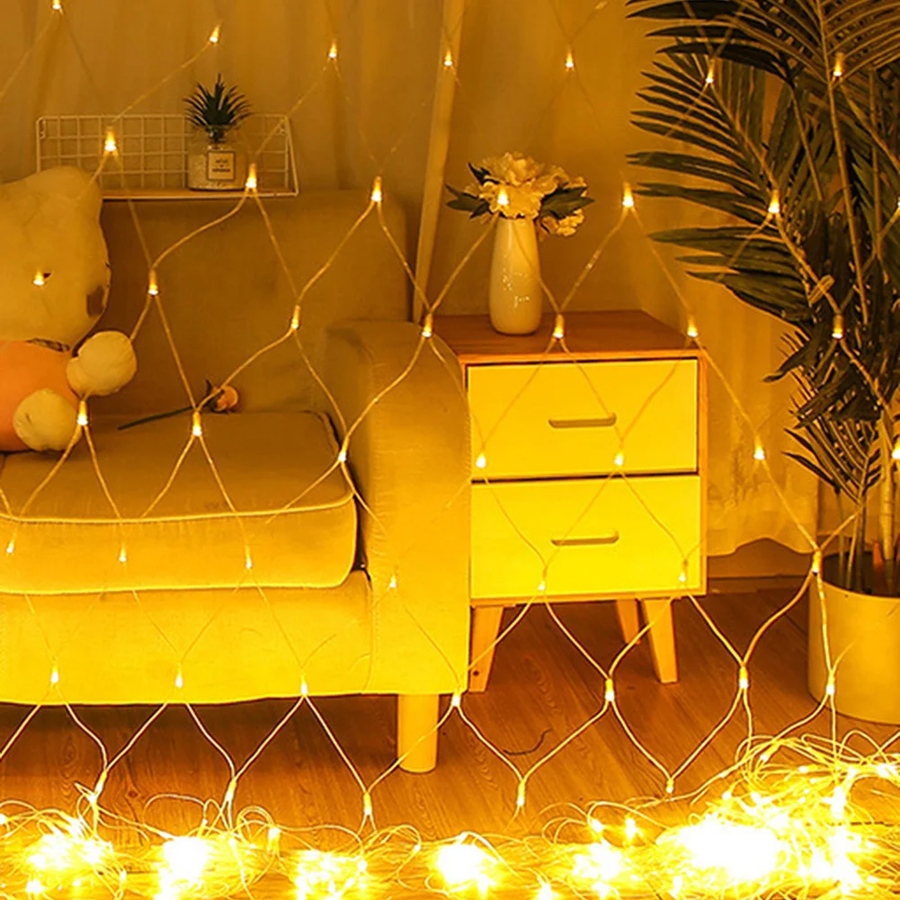 

СВЕТОДИОДНАЯ Гирлянда-занавес в сетку, 1,5x1,5 м, 220 светодиодов, в