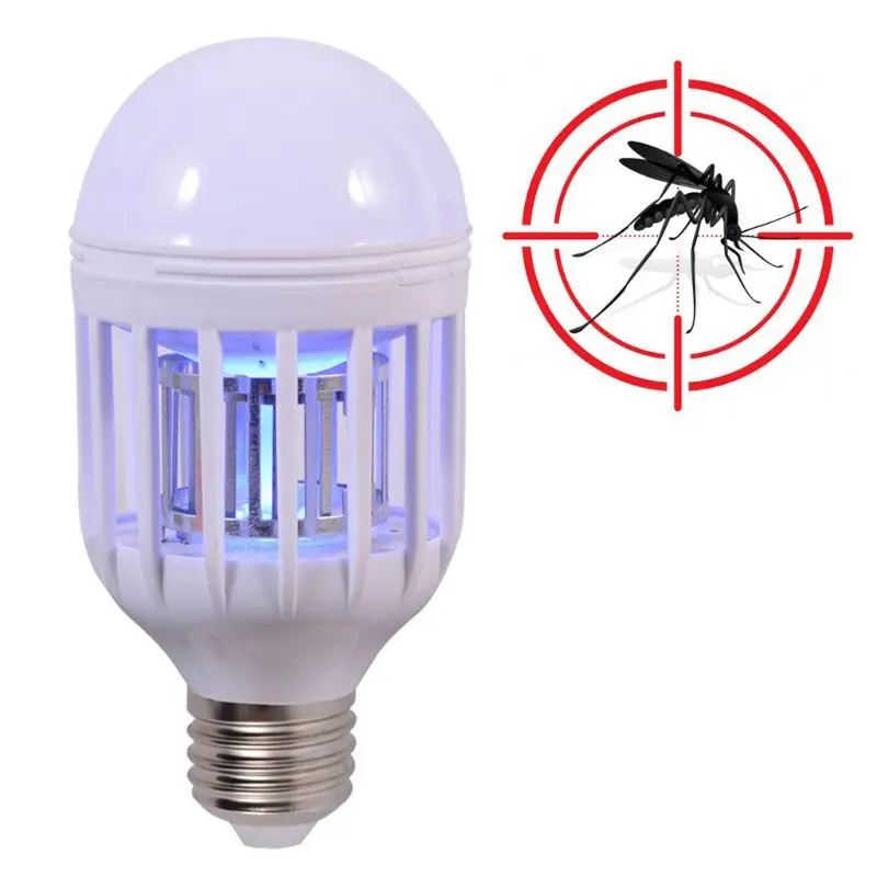 

Portable Bug Zapper Light Bulb 2 in 1 Fly Killer Lamp E27 Led Electronic Insect Mosquito Killers for Outdoor Indoor