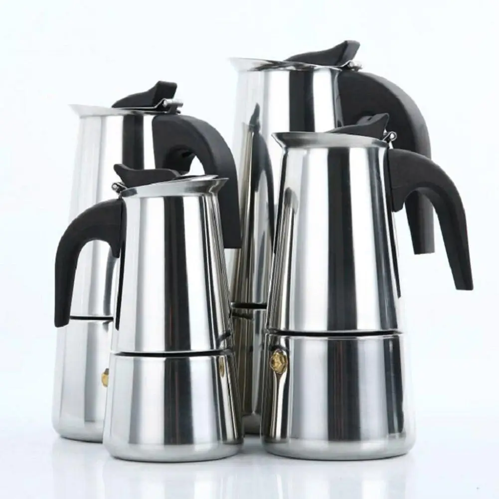 

Stainless Steel Coffee Pot Mocha Espresso Latte Percolator Stove Coffee Maker Pot Percolator Drink Tool Cafetiere Latte Stovetop