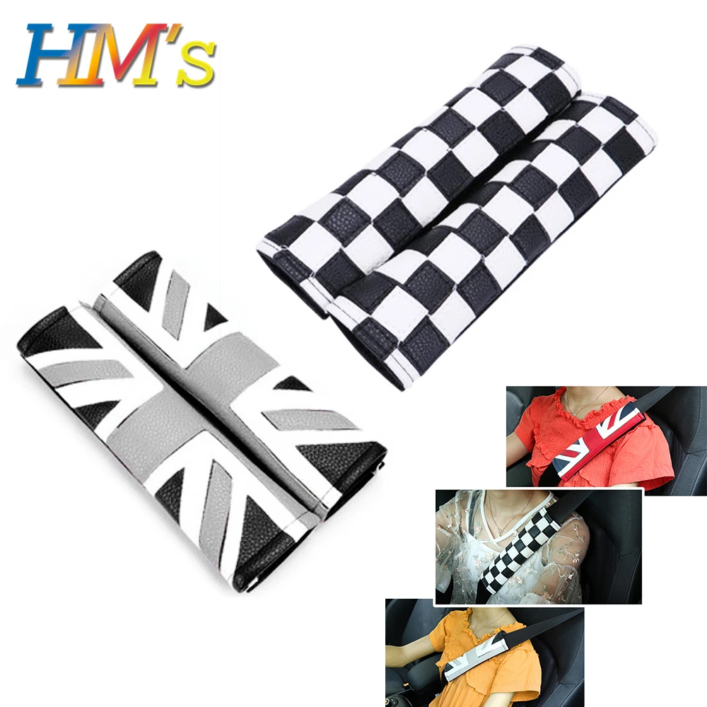 For Mini Cooper R56 F56 F55 Car Seat Belts Covers Padding for Countryman R60 F60 for Mini Clubman F54 R55 Seat Belt Protective