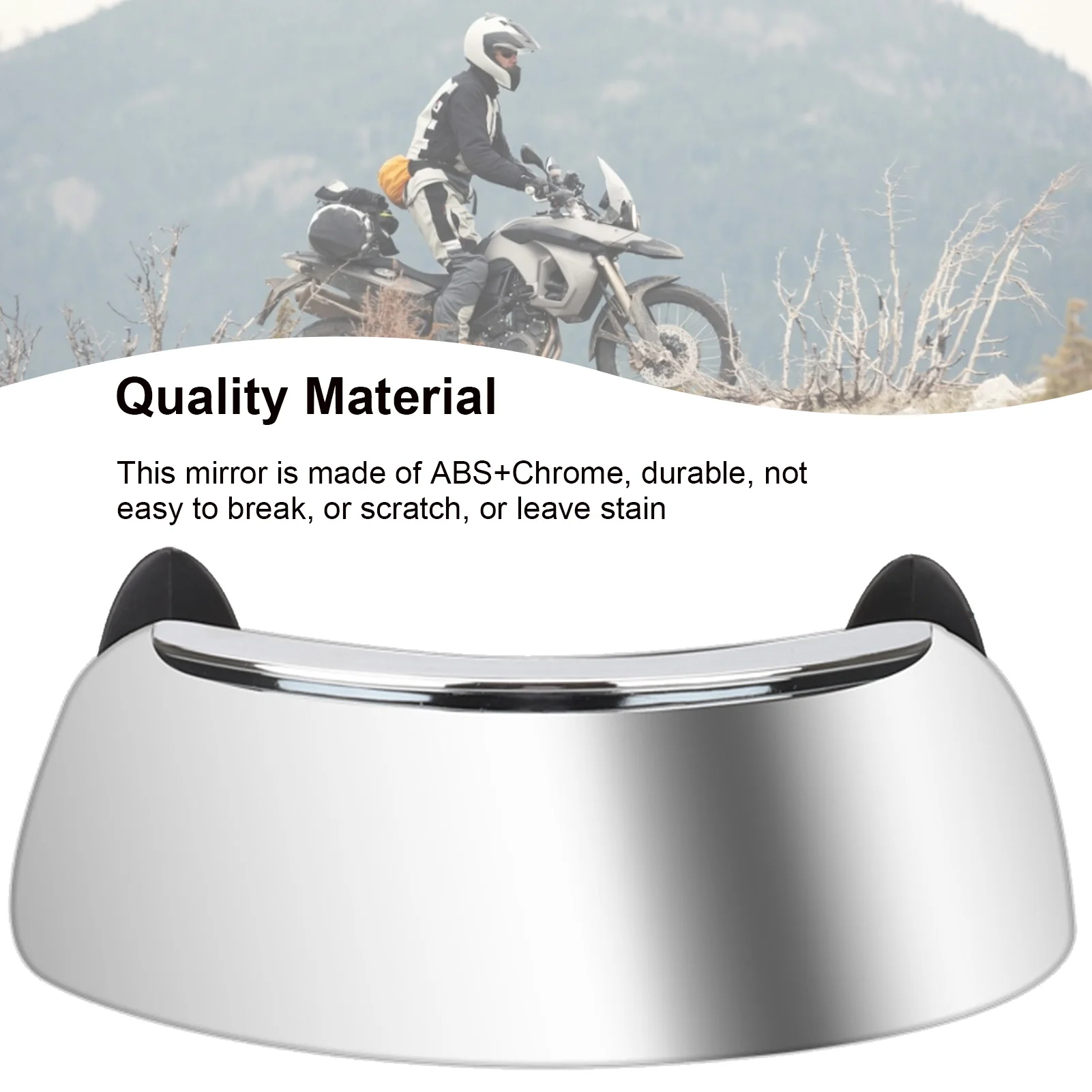 

Wide-angle Lens Large Field Of View Mirror 180 Degree Full Angle Of View No Blind Spot Rearview Mirror Motorcycle Accessories