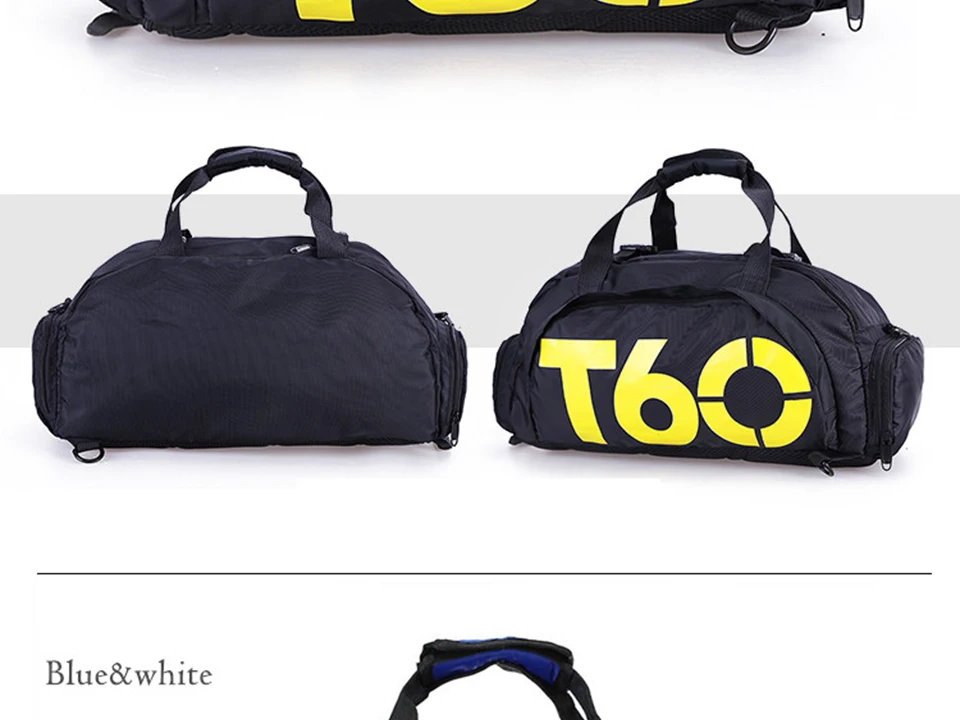 Men Sport Gym Bag Women Fitness Waterproof Outdoor Separate Space For Shoes Travel Handbag Backpack