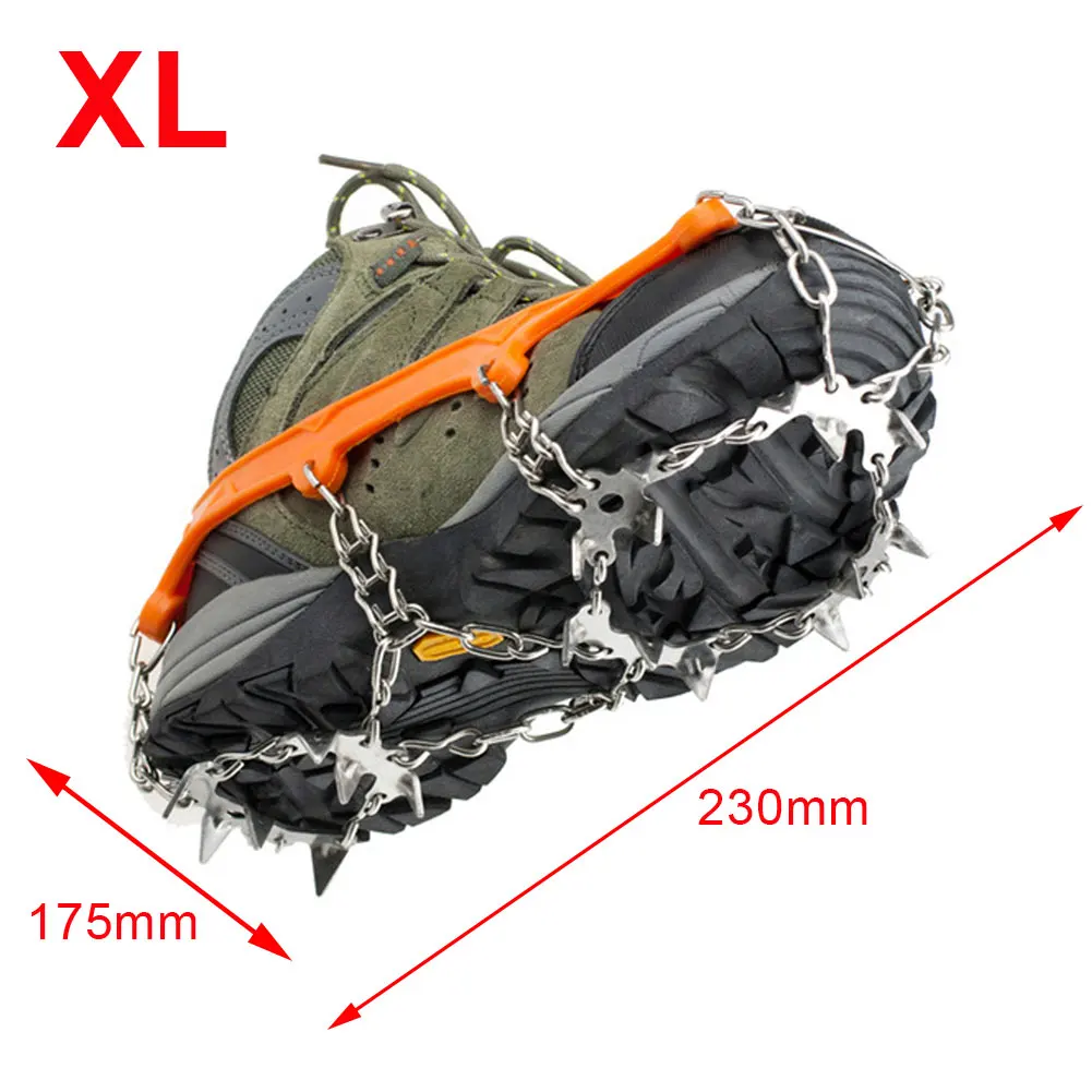 

1Pair 19-Teeth Ice Snow Crampons Anti-slip Climbing Gripper Spike Cleats Ice Cleats Crampons For Walking Jogging Climbing Hiking