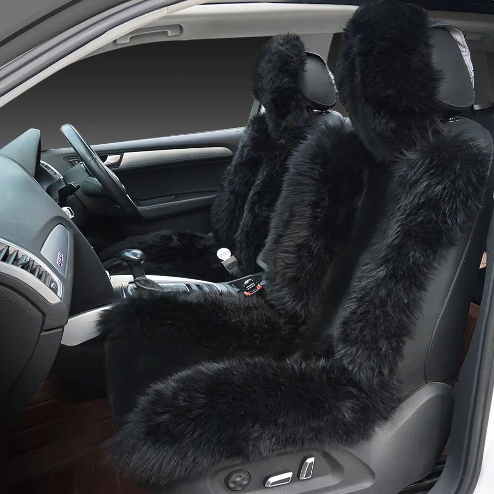 АВТОРАУНД австралийские оригинальные автомобильные чехлы из овечьей шерсти четырех сезонов универсального размера для автомобилей Автоаксессуары.