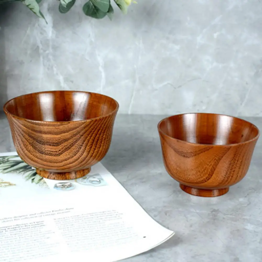 

Natural Jujube Wooden Rice Soup Bowl Food Containter Kitchen Utensil Tableware Handicraft Art Work Noodles Bowls Kitchen Tool