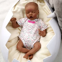 adfo 17 inches reborn doll realistic africa america reborn baby doll black silicone vinyl newborn baby girl gift twin girl