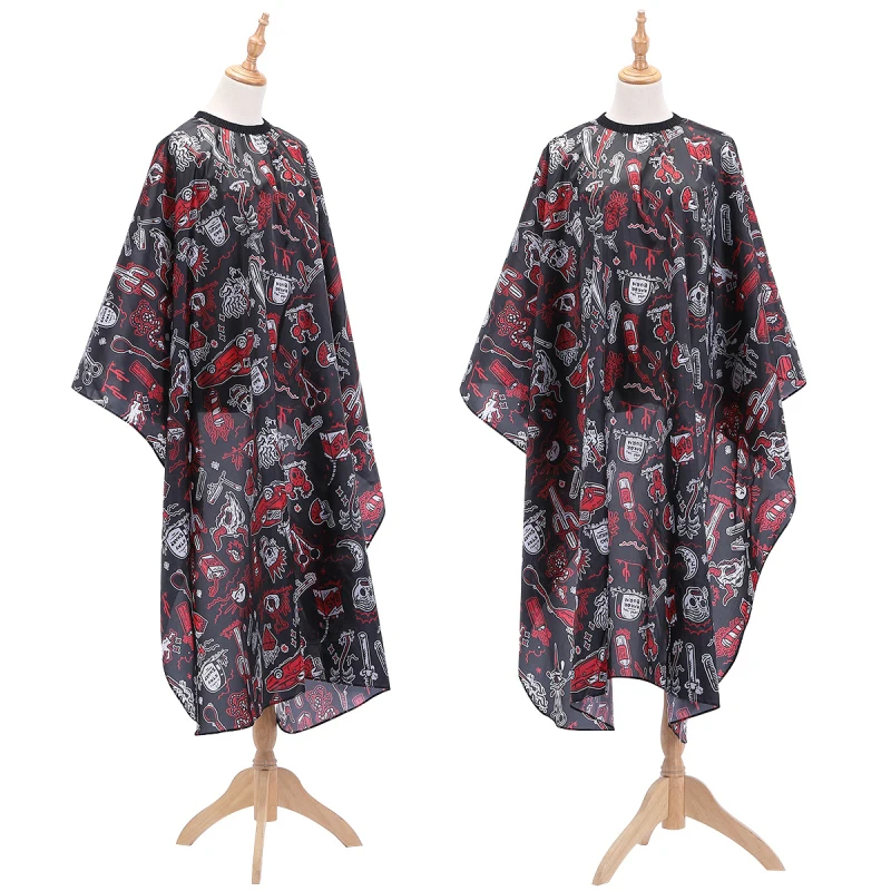 1pc Red Car Cactus Patterns Haircut Hairdressing Barber Cloth Apron Polyester Hair Styling Design Supplies Salon Gown New |