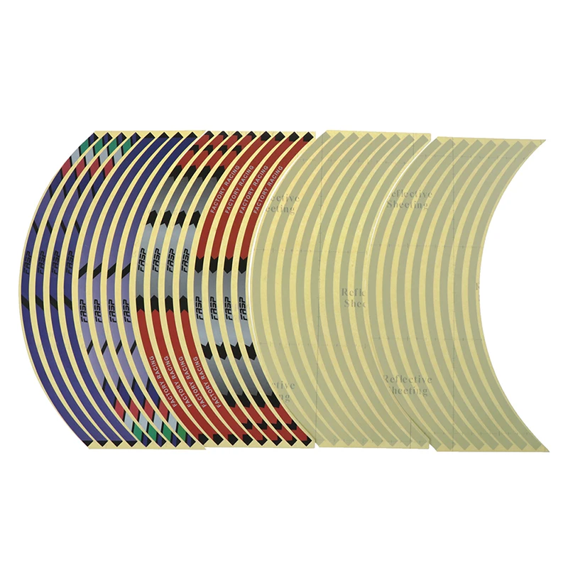 

1set 17"18" Strips Motorcycle Car Wheel Tire Stickers Reflective Rim Tape Motorbike Auto Decals