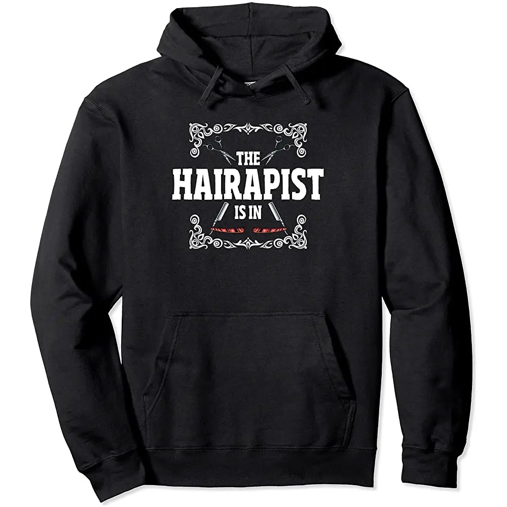 

Funny Hairapist Hairdresser Cutting Hair Salon Barber Pullover Hoodie