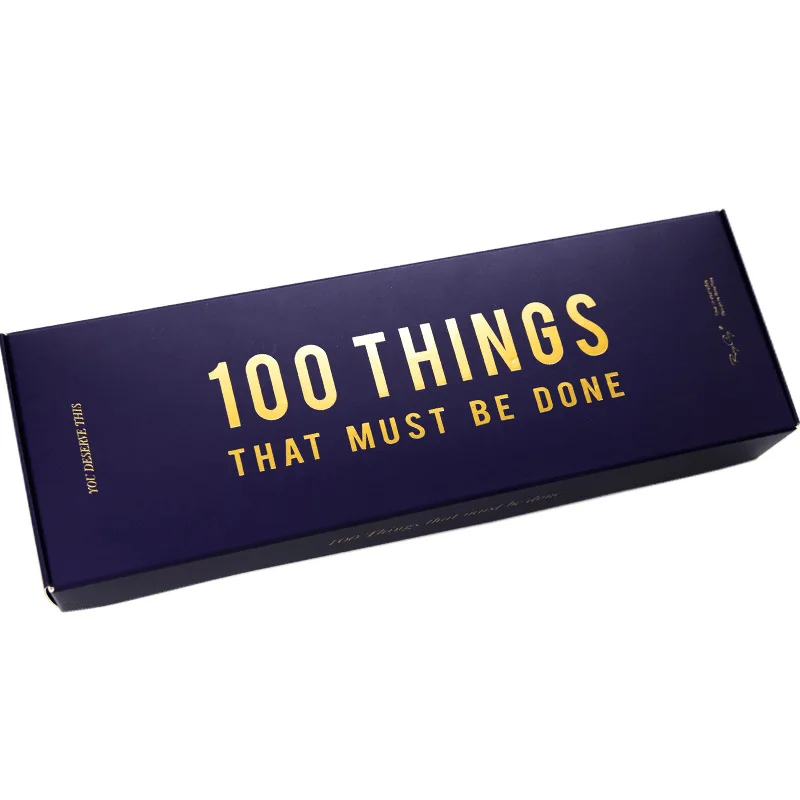 

100 Things Todo Planner Gift Set Red Blue Memo Pad List Plan Card