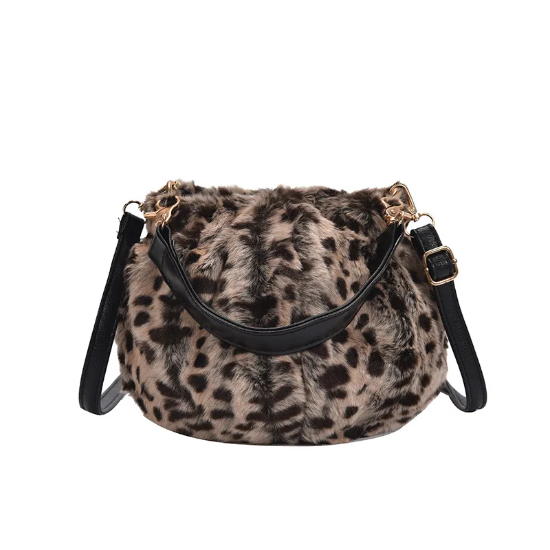 Маленькая сумка с леопардовым принтом из искусственного меха новая женская