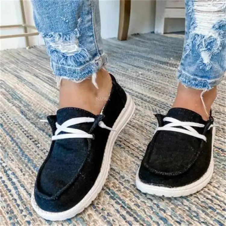 

2021 Summer Women Sneakers Khaki Solid Canvas Shoes Fashion Vulcanize Flats Ladies Loafers Female Sports Shoes Casual Trainers
