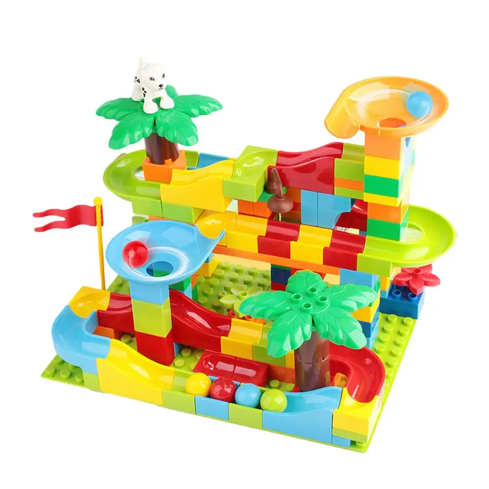 

Marble Run Building Blocks Set Educational Toys Small Size Bricks Major Brands DIY Buliding Model Toys For Children