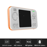 handheld retro game console game player power bank 2 8 inch color built in 416 classic games light weight easy to carry