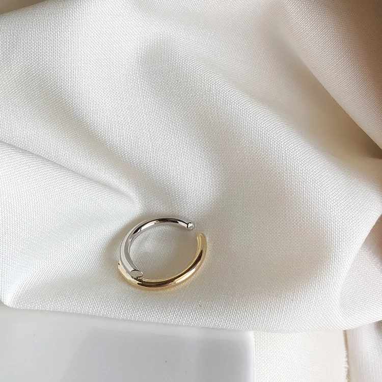 Корейское Новое шикарное простое Золотое золотистое двухцветное простроченное