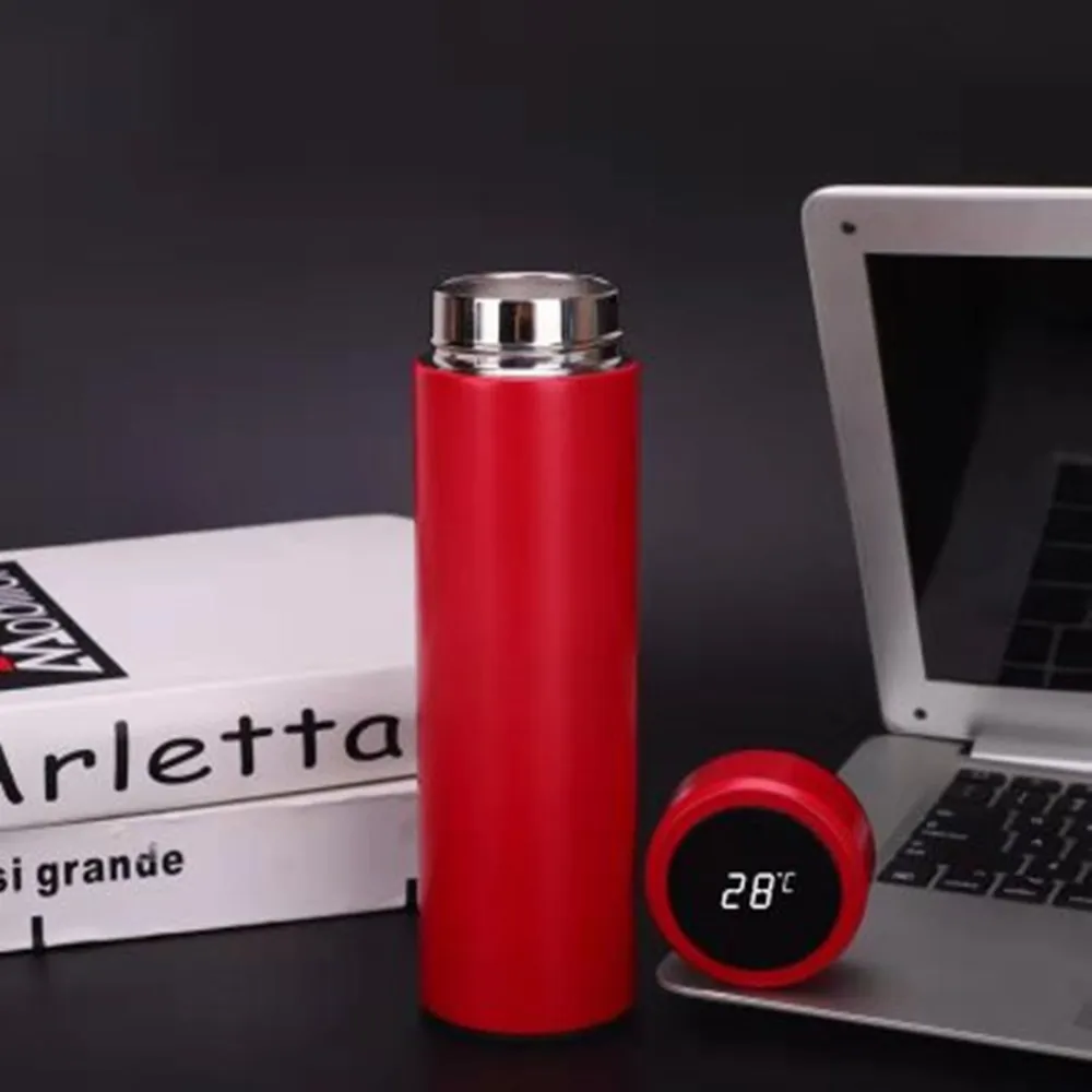 500 мл умный термос вакуумные фляжки температурный дисплей бутылка из нержавеющей
