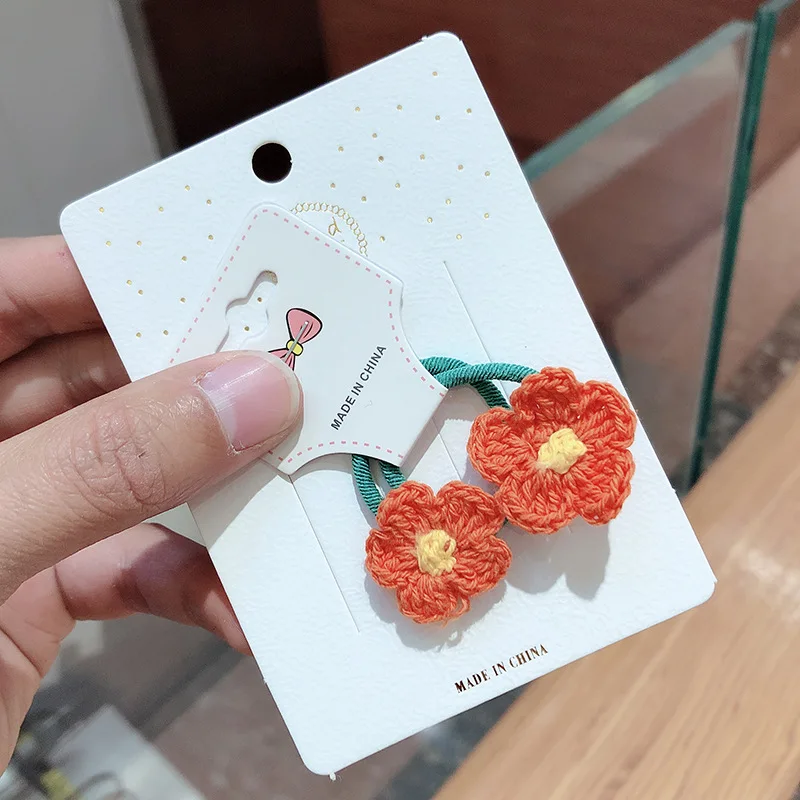 

10pc Sweet Flower Bow Elasticity Hair Ties Korean Hair Scrunchies for Girls Childrens Kids Hair Ties Hair Rings Rope Accessories