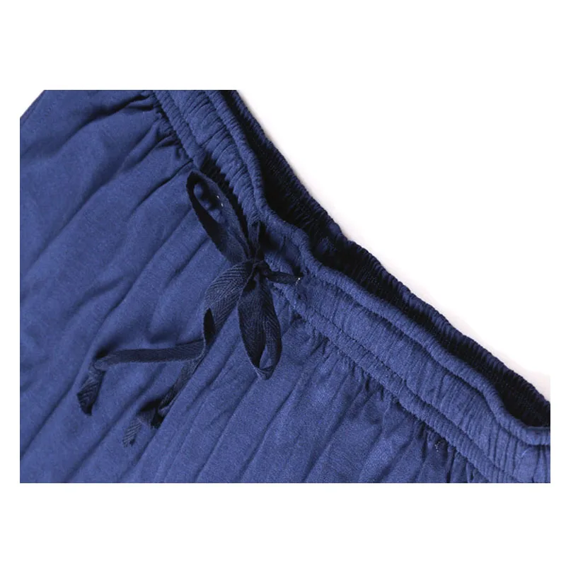 

Summer men's thin casual Modal pajamas short sleeve knee length short loose homewear clothing set outwear-able large size L-5XL