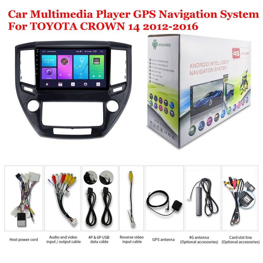 

2din For TOYOTA CROWN14 2012-2016 Accessories Car Android Multimedia Player Radio 10inch Screen DSP Stereo GPS Navigation System