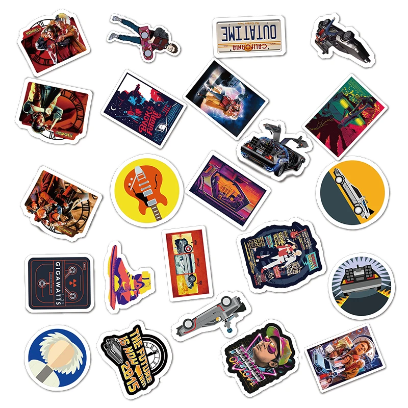25/50 шт Back To The Future наклейки для DIY Чемодан телефон сумка ноутбука граффити