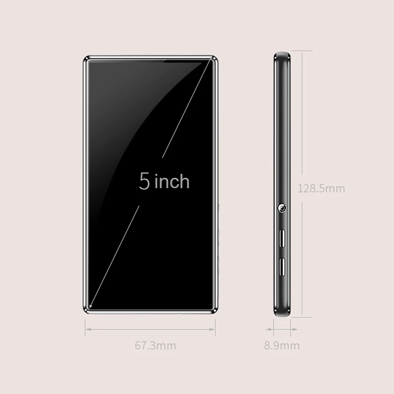 

5.0 inch WiFi MP3 Player Android MP4 Bluetooth 5.0 MP5 Full Touch Screen 8GB E-Book HiFi Loseless Video Photo Music Players