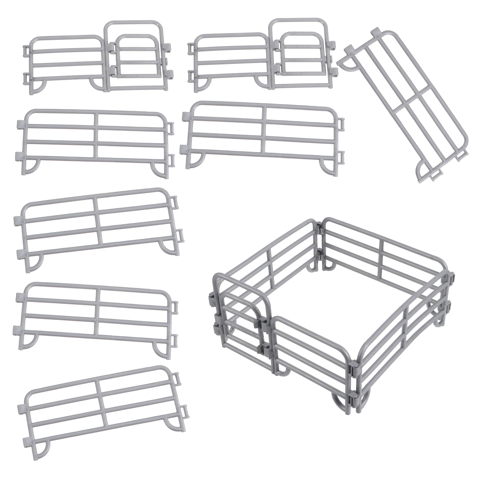 

1 Set/12pcs Corral Fencing Panel Accessories Plastic Fence Toys Mini Decor