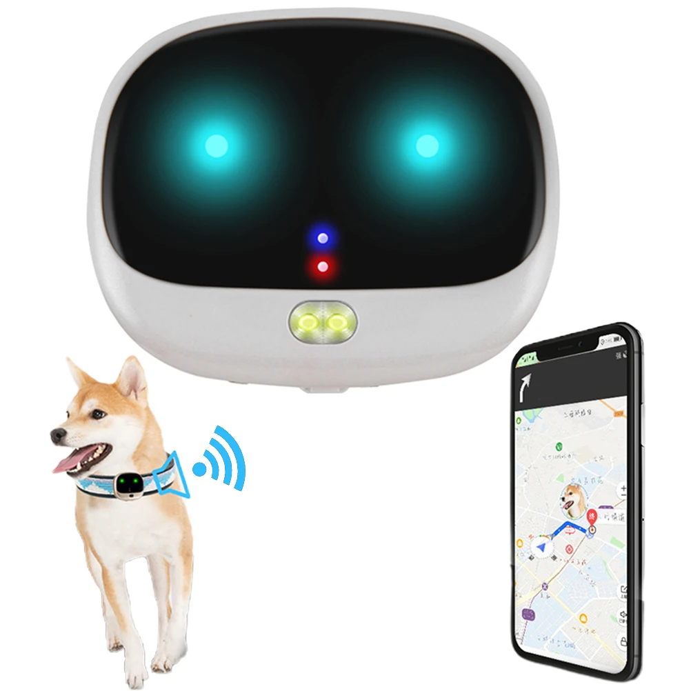 GPS Pet Tracker Real-Time Tracking Collar Device Waterproof Activity Monitor Smart Global Locator WIFI Positioning Pet Anti Lost