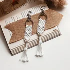 Макраме брелоки с кисточками для Для женщин в богемном стиле брелок для ключей брелок макраме, бумажник, Сумочка, украшения с подвесками, ювелирное изделие в подарок для друзей