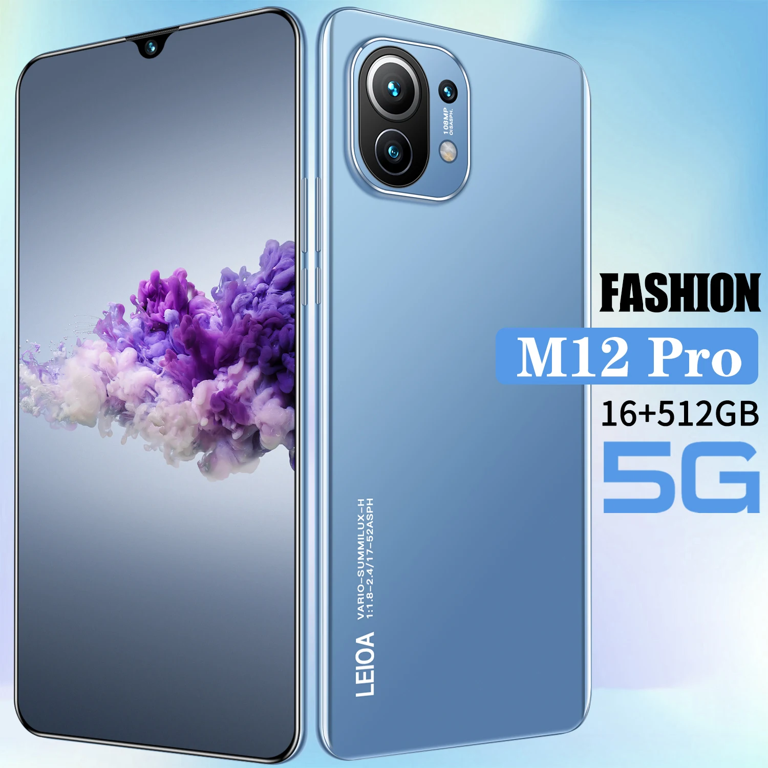 

M12 Pro 7.1 Inch Global Version Smartphone 16G 512G ROM 6800mAh Large Battery Android Full Display Dual SIM 4G/5G Call Phone