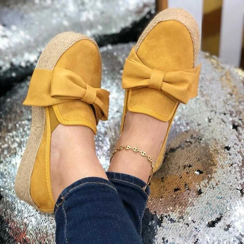 

Casual Large Size Single Shoes 2021 Fall New European and American Style Trend Retro Flat Shoes Sweet Bow Roman Shoes Women